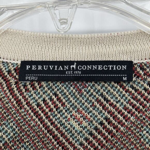 Peruvian Connection Open Cardigan Womens MEDIUM Southwestern Aztec Boho - Picture 5 of 9